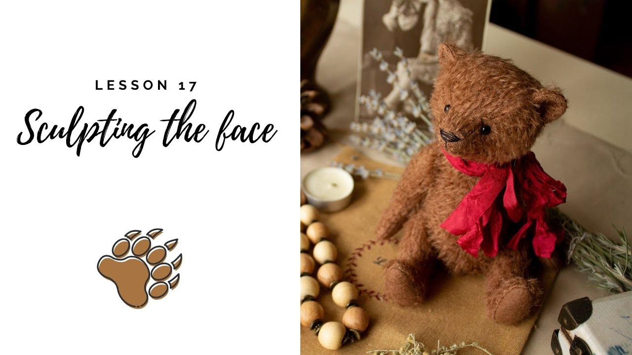 How to sculpt the teddy bear face / Формируем мордочку мишки / Мишка  Тедди мк для начинающих