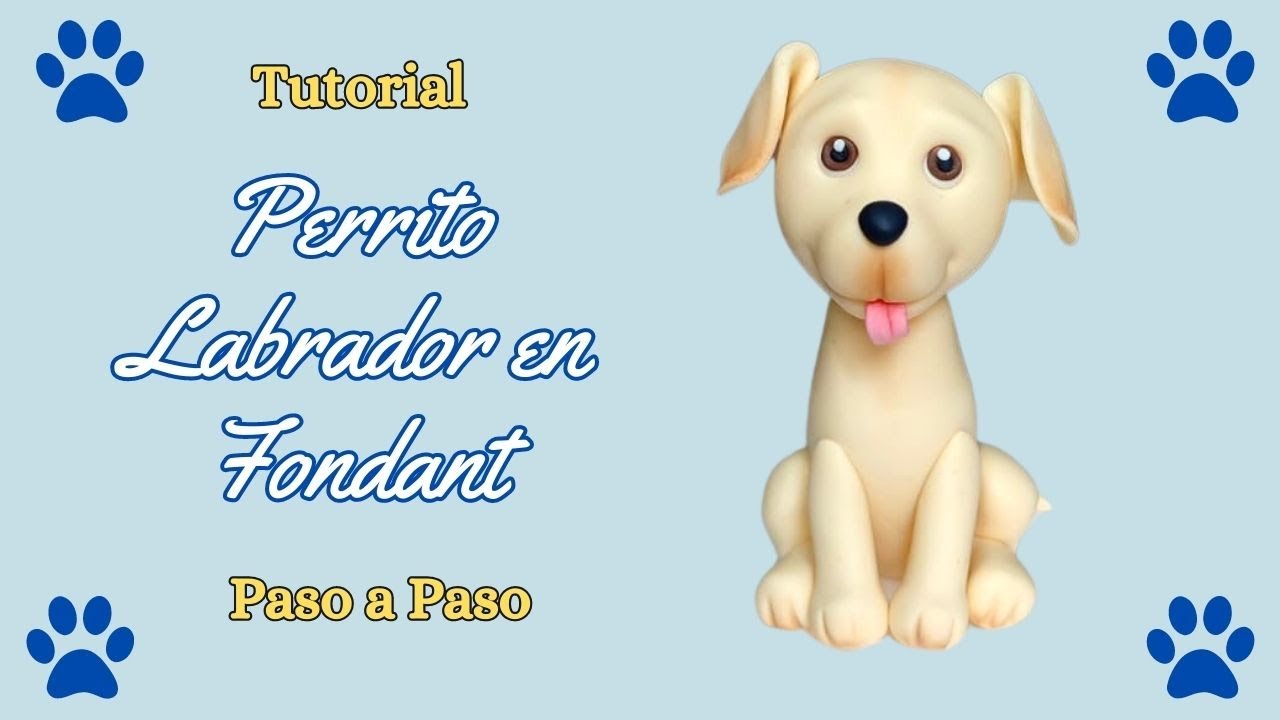 Cómo Hacer un Perrito Labrador en Fondant // Perro en Fondant //fondant dog // Figuras Fondant