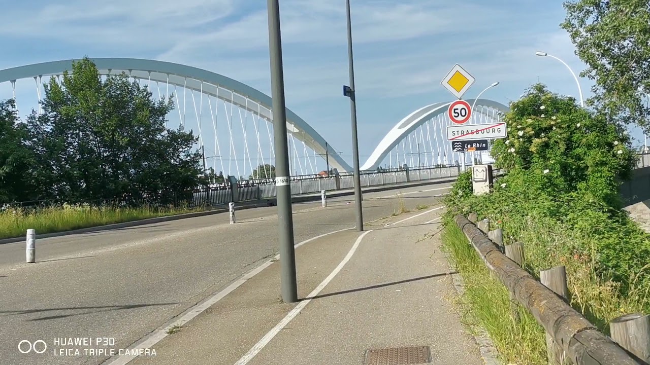 FR. Strasbourg vers la frontière avec Kehl, Germany # Strasbourg, Bas-Rhin, Alsace, France