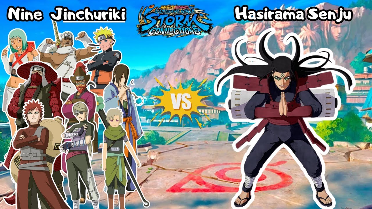 [4K60fps) Hasirama Senju (First Hokage) vs Nine Jinchuriki | Naruto X Boruto Ninja Storm Connections