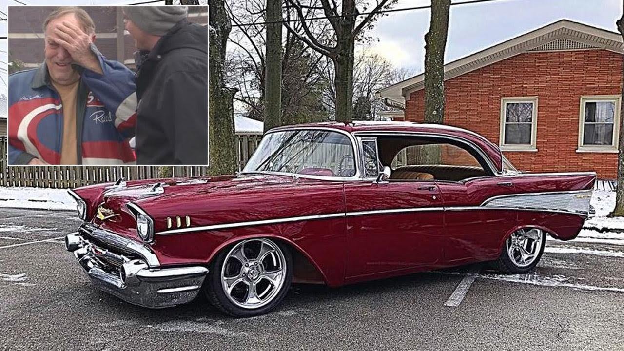 81-Year-Old Overcome With Joy After Grandson Completely Restores His '57 Chevy