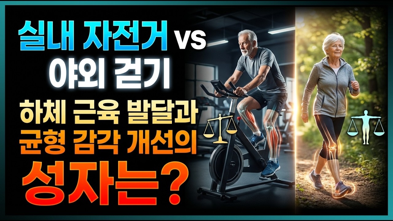 실내 자전거 vs 야외 걷기… 하체 근육 발달과 균형 감각 개선의 승자는？