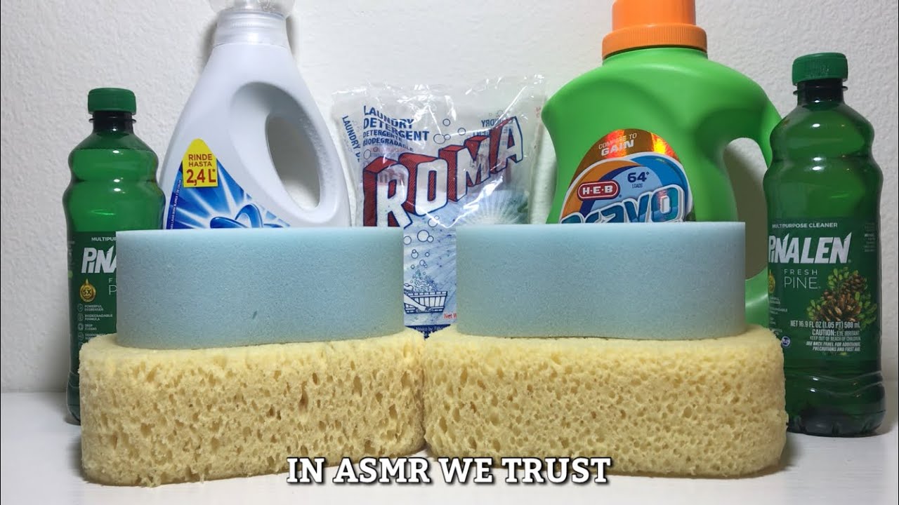 ✨New Sponges from ASMR Studio Co✨Pinalen, Neon HEB Detergent, Ariel, and Roma Powder