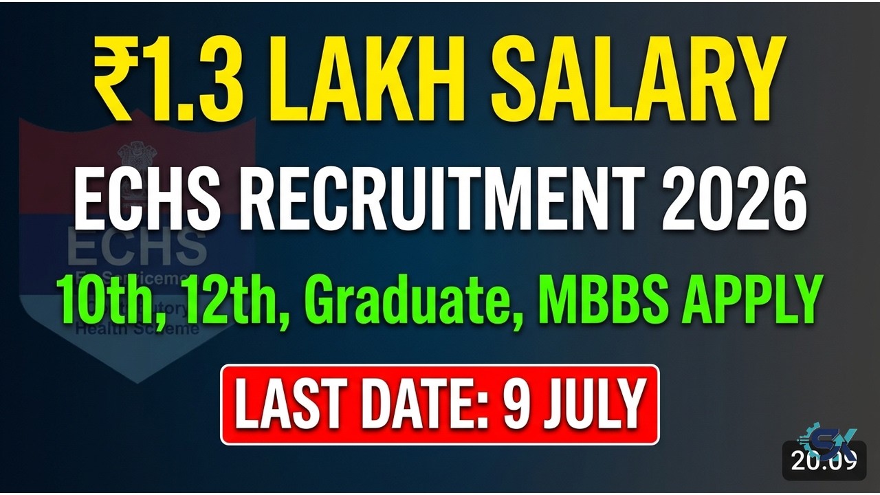 Tamil Nadu Govt Job 2026 📢 | ECHS Vacancy | 10th, 12th, Graduate, MBBS | Apply Online