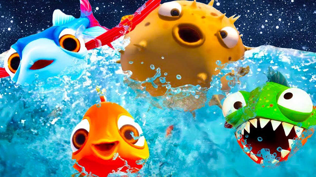 Я РЫБА #5 Бонус I Am Fish. Кид в космосе. Зубастик Пиранья Глазастик, Фуга, Летучая и Золотая рыбка