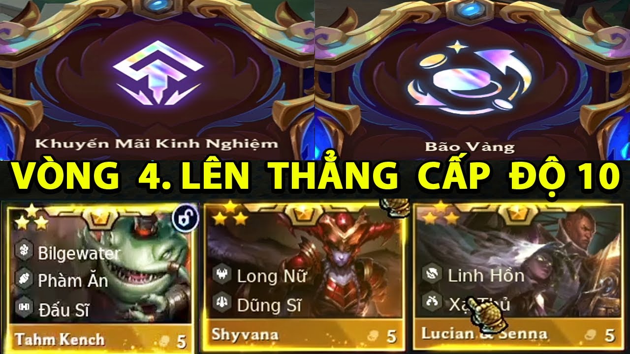 LÊN THẲNG CẤP 10 Ở VÒNG 4 TÔI CÓ NGAY 4 TƯỚNG 5 VÀNG 3 SAO | MINH WICKED ĐTCL MÙA 16 .