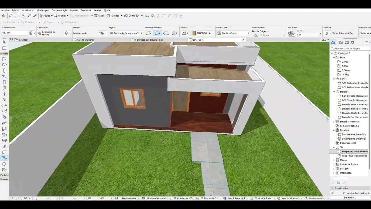 Como mudar as texturas e níveis de terreno no ArchiCAD