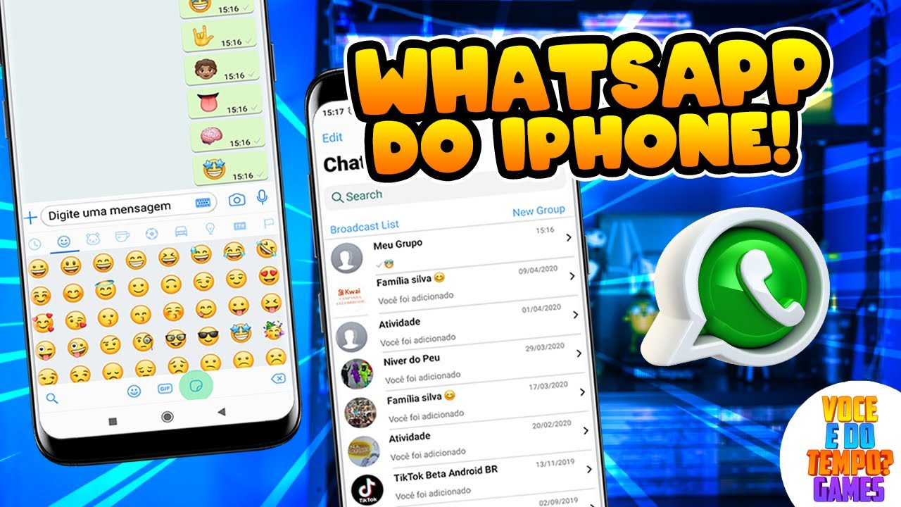 WhatsApp Branco Igual do iPhone Atualizado Maio 2020