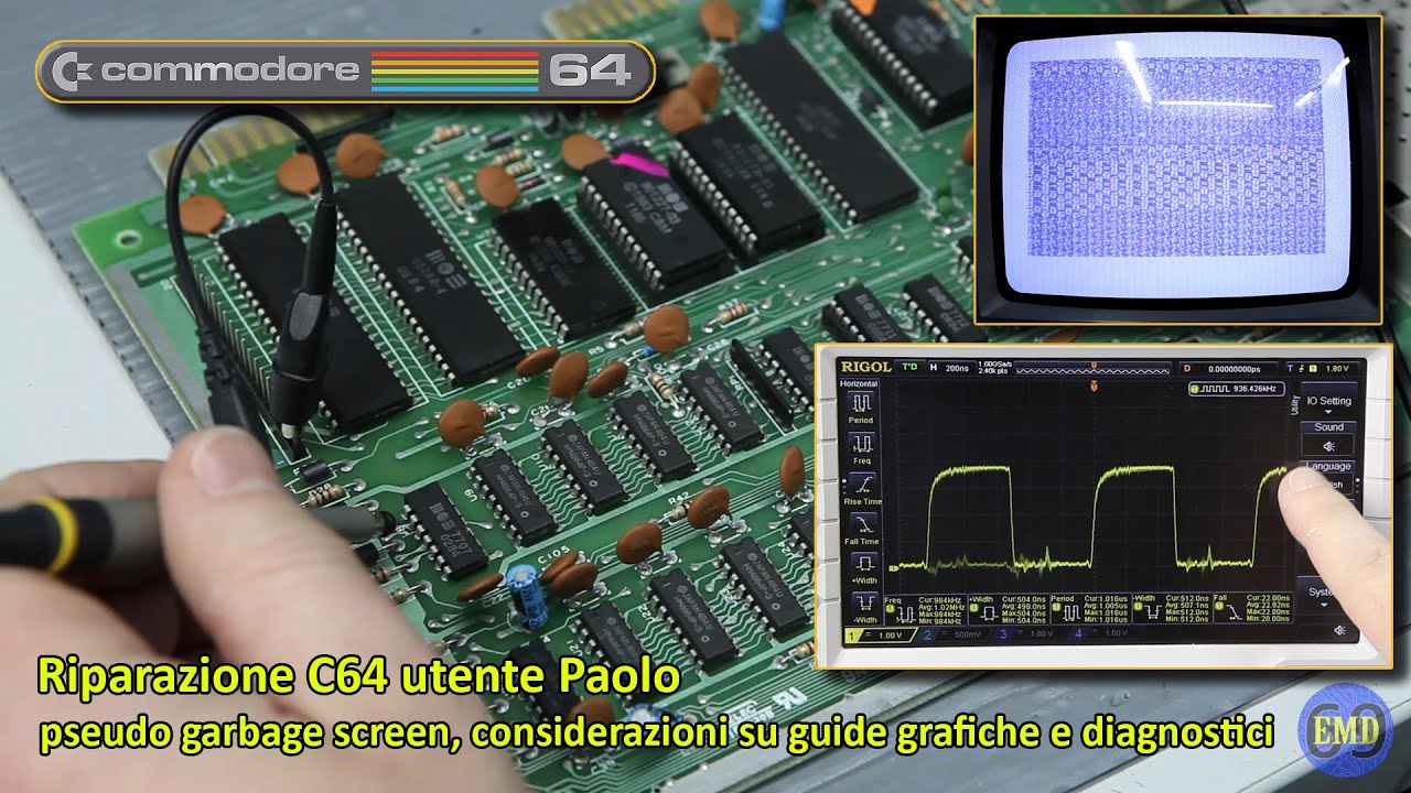 Ripariamo il C64 dell'utente Paolo, con uno pseudo garbage screen