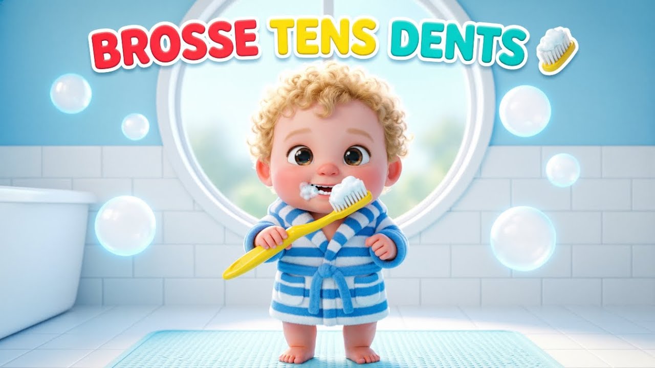 Chanson Brosse Tes Dents 🪥 | Brush Brush Teeth Song Français | Chanson Hygiène Enfant