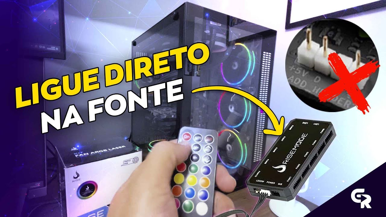 🟢 FANS ARGB RISE MODE LASER | USE SEM LIGAR NA PLACA-MÃE
