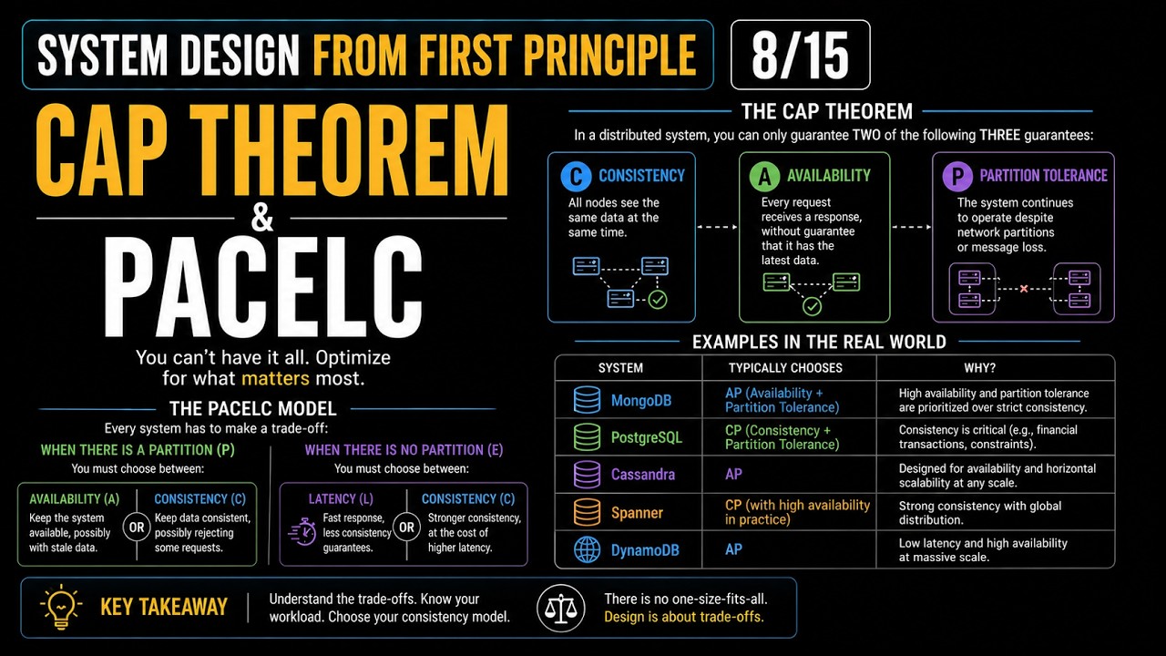 System design from First Principle[8/15] : CAP Theorem & PACELC