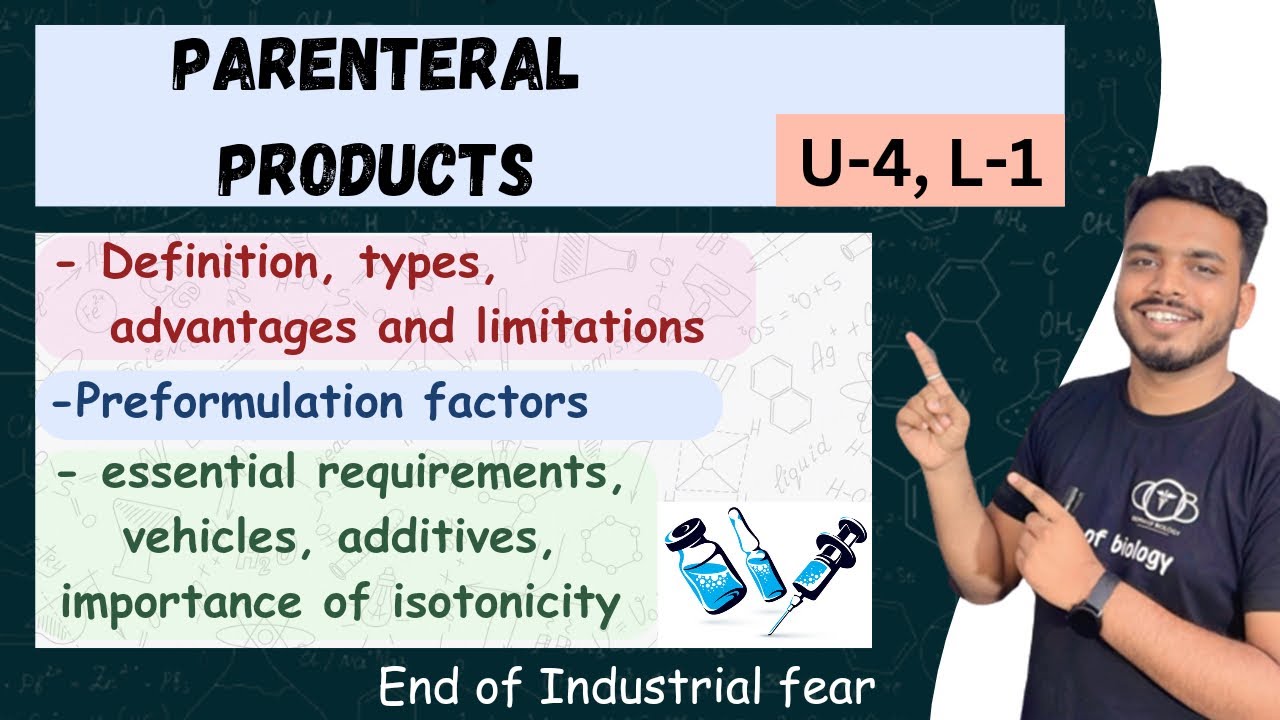 parenteral products || Preformulation factors and essential requirements | importance of isotonicity
