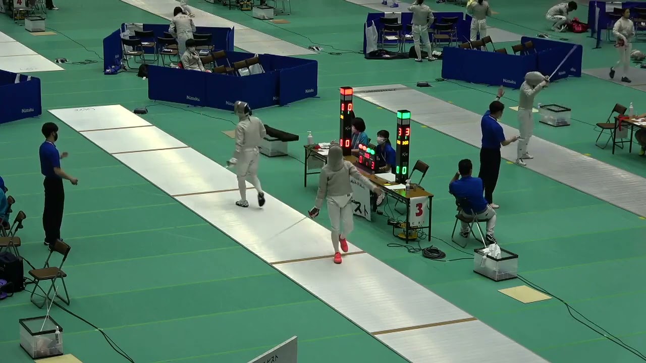 2021年IH フェンシング 男子 サーブル 予選3プール 今井稜久 三島長陵(静岡) vs 庄司圭佑 山形東(山形)