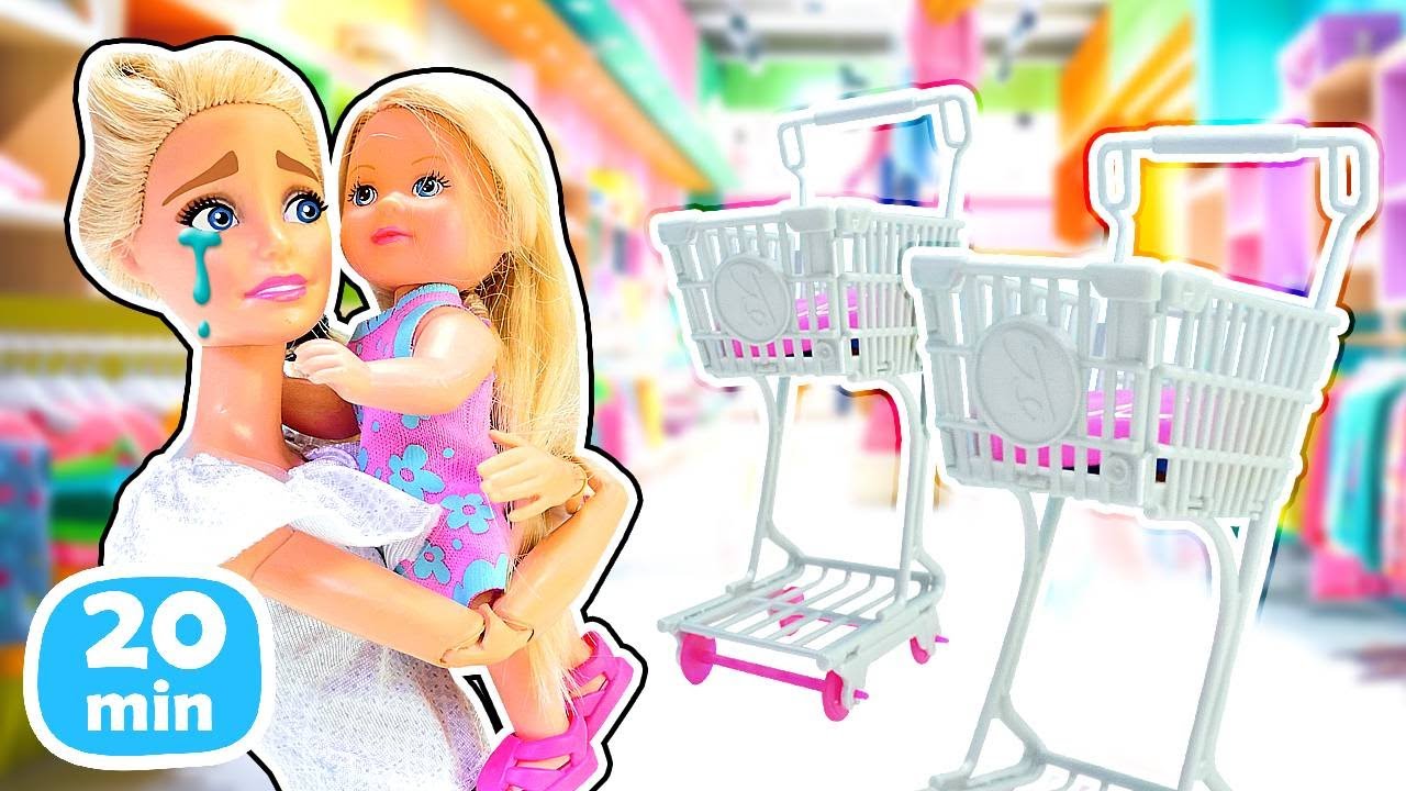 Las aventuras de Barbie y Evi: vamos al supermercado