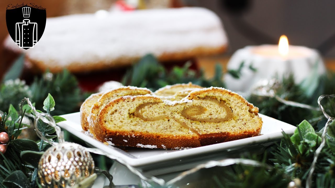 Quarkstollen mit Marzipan / Schnelle Alternative zum Hefeteig.