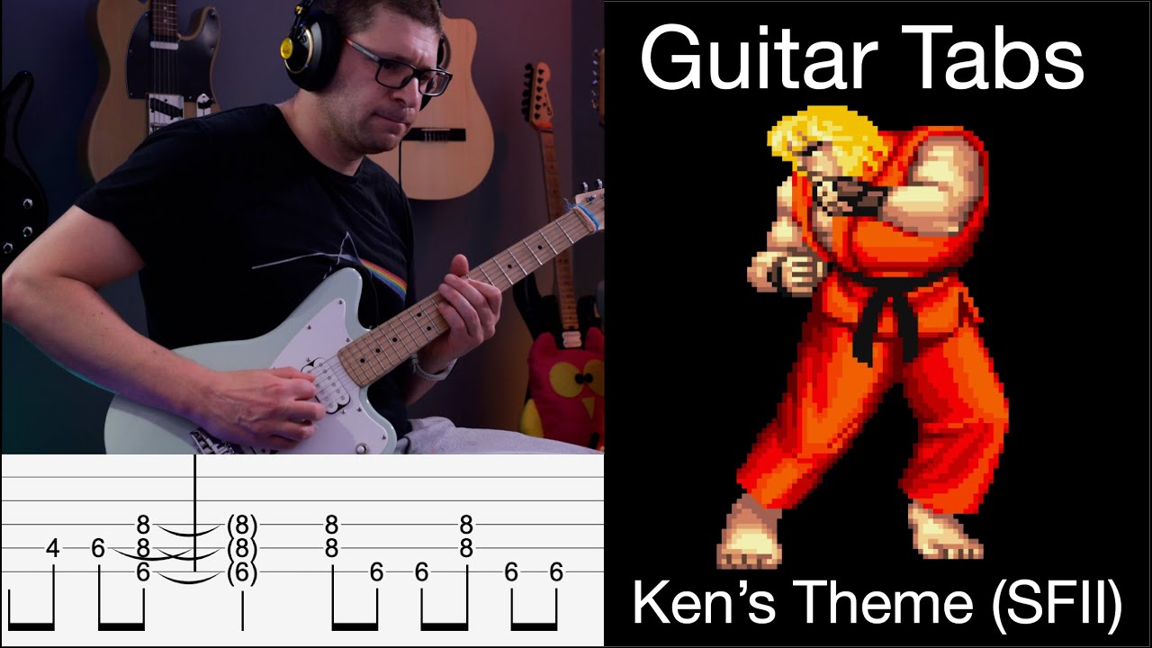 Ken's Theme Guitar Tabs (Street Fighter II SNES) - Squier Jazzmaster Mini