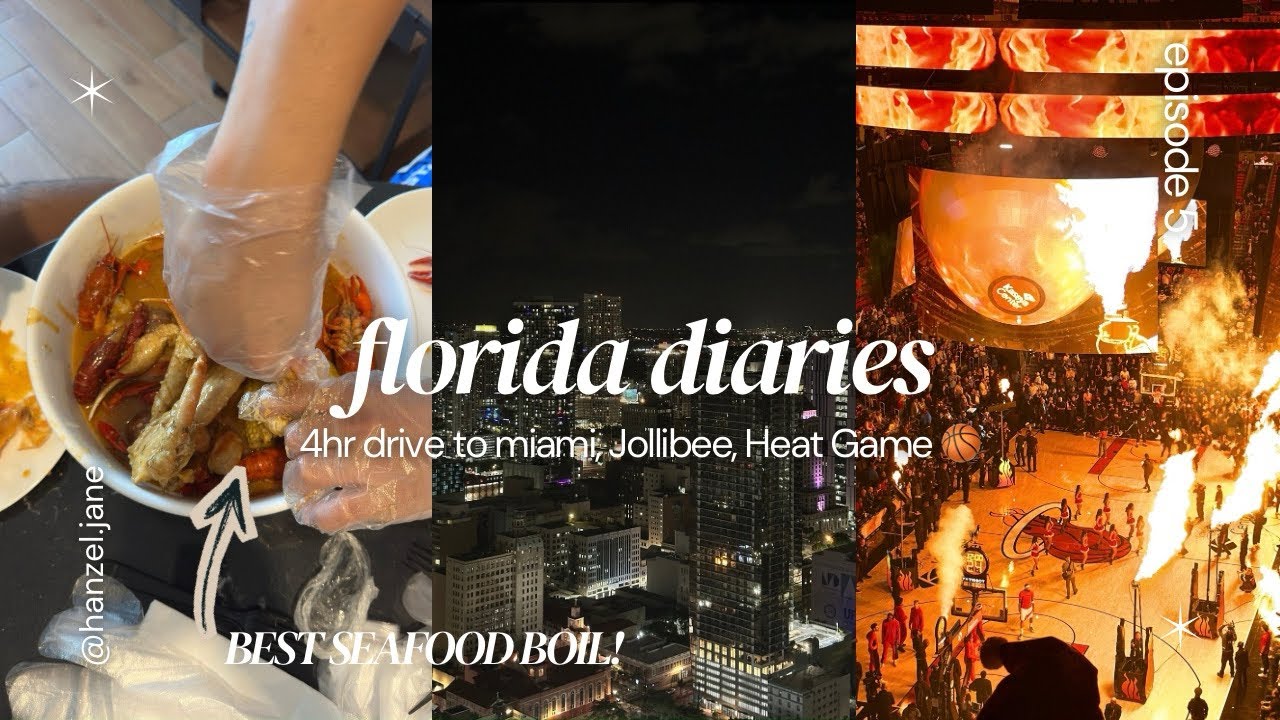 4HR DRIVE TO MIAMI WAS WORTH EVERY MILE | HEAT GAME 🔥, JOLLIBEE & CAJUN BOIL 🦞