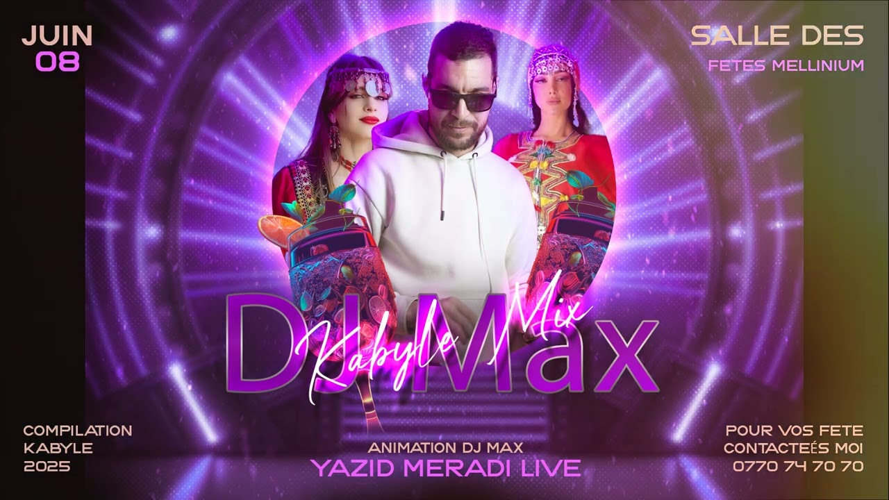 Yazid Meradi Live 2025 Spécial Fêtes Kabyle [ DJ Max Live Kabyle a Tizi ouzou ]