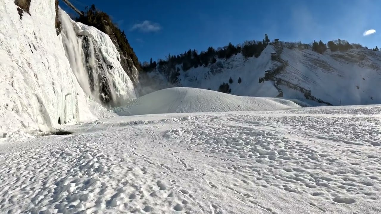 Toward the base of the falls : Walking Across a Frozen River , part 1
