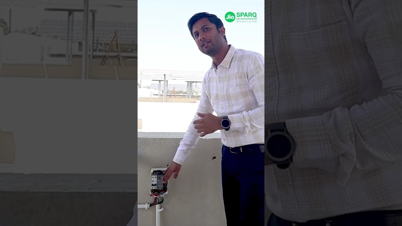JIO SPARQ Micro Inverter Installation Step by Step  Live Site Practical Demo + Key Features Explaine
