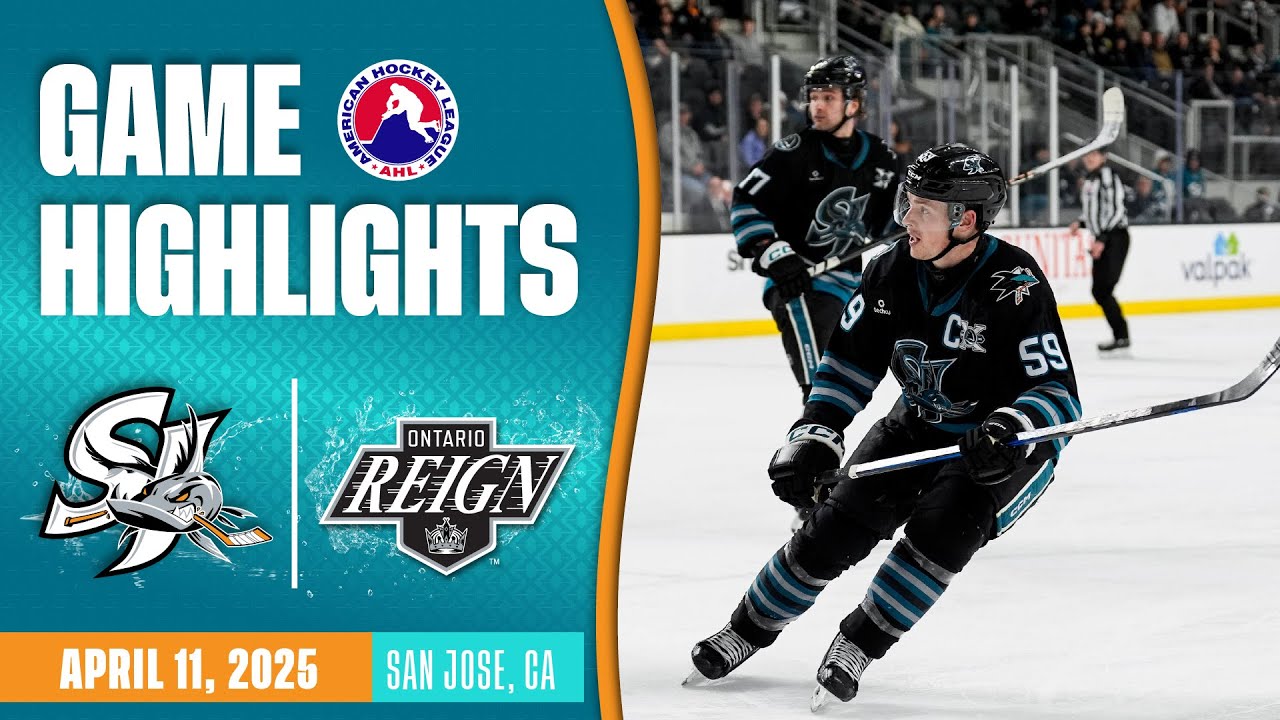AHL HIGHLIGHTS | San Jose Barracuda vs. Ontario Reign | April 11, 2025