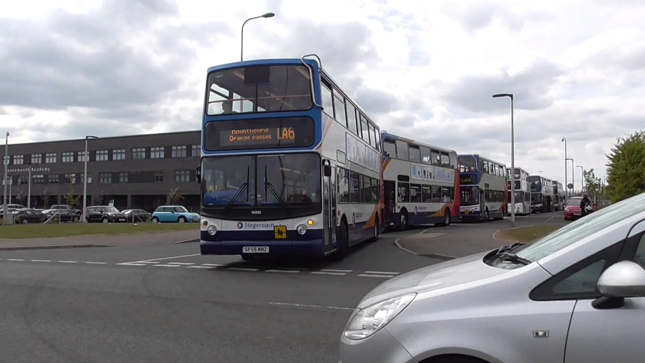 Stagecoach Buses leaving Leven Campus