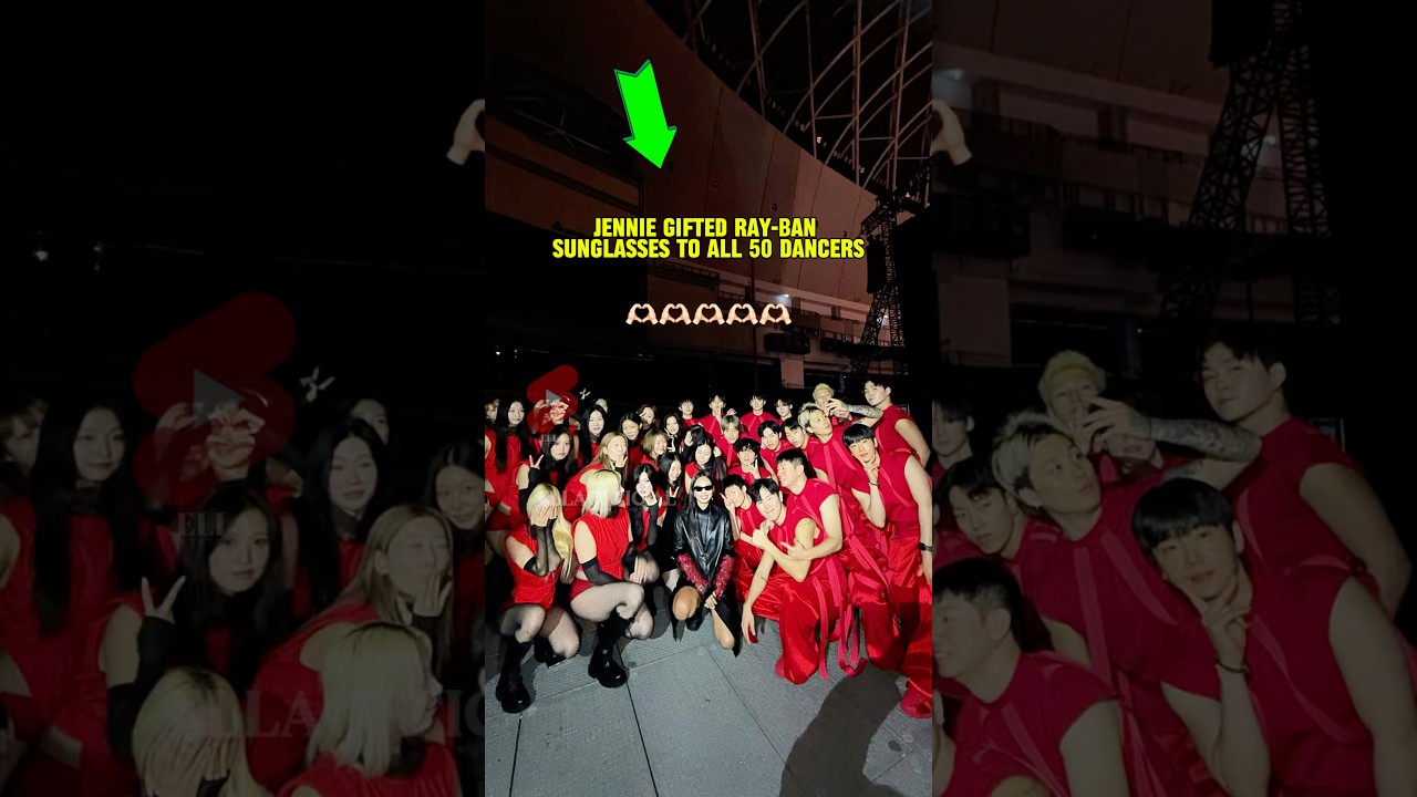 JENNIE’S 50 DANCERS REACTION AFTER RECEIVING RAY BAN FROM HER! 😎 