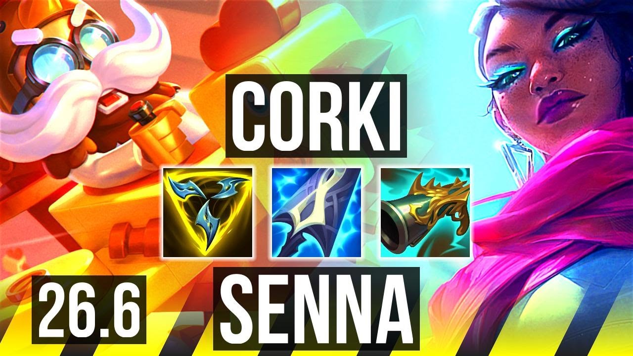 CORKI & Nami vs SENNA & Zyra (ADC) | Good KDA: 25/2/5 | EUW Master | 26.6