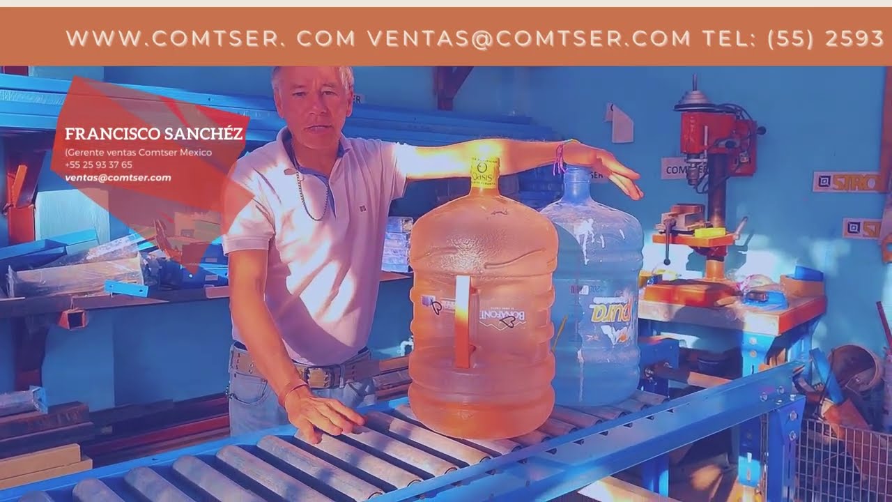 Proyecto: Transportador de rodillos por gravedad para manejo de garrafones