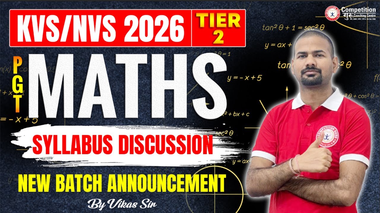 KVS & NVS 2026 Tier-2 | PGT Maths Full Syllabus Explained | KVS Maths Coaching | Exam Strategy