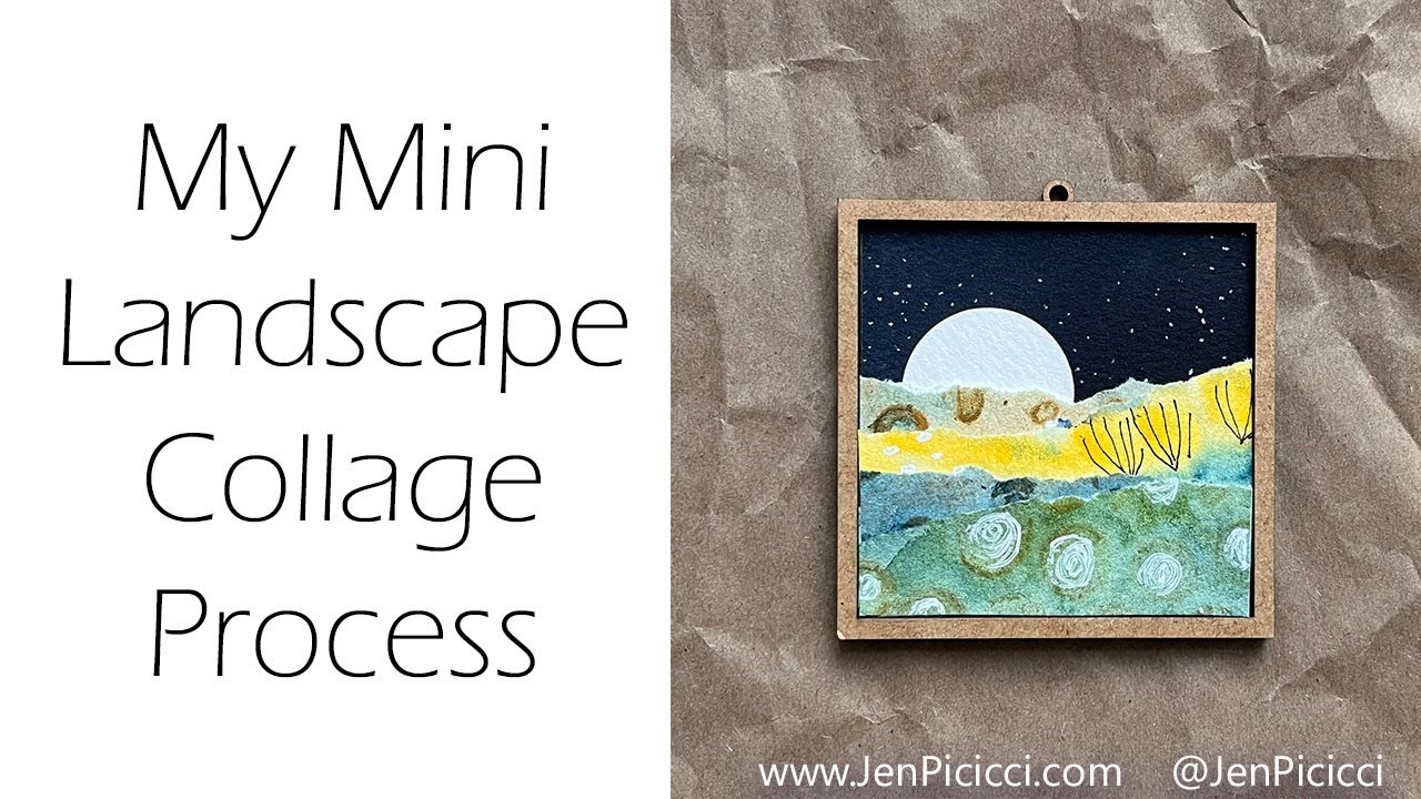 Creating Watercolor Textures and a Mini Torn Paper Landscape