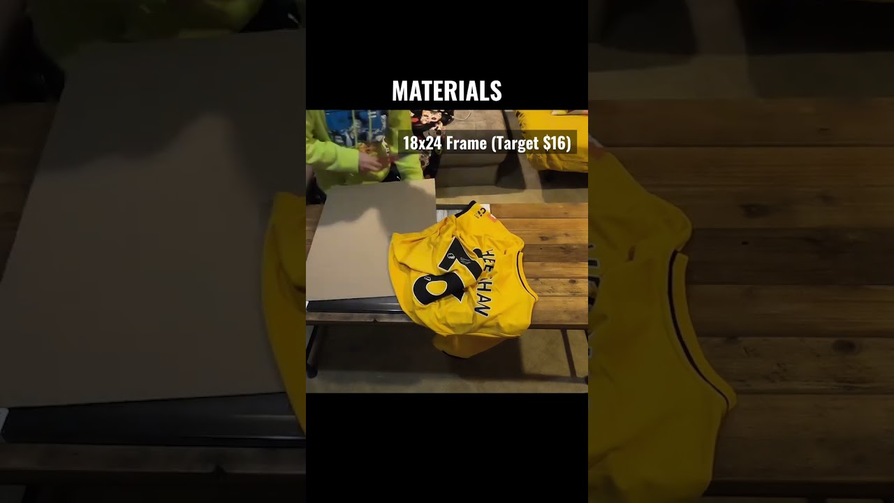 How To Frame A Jersey On A Budget #shorts