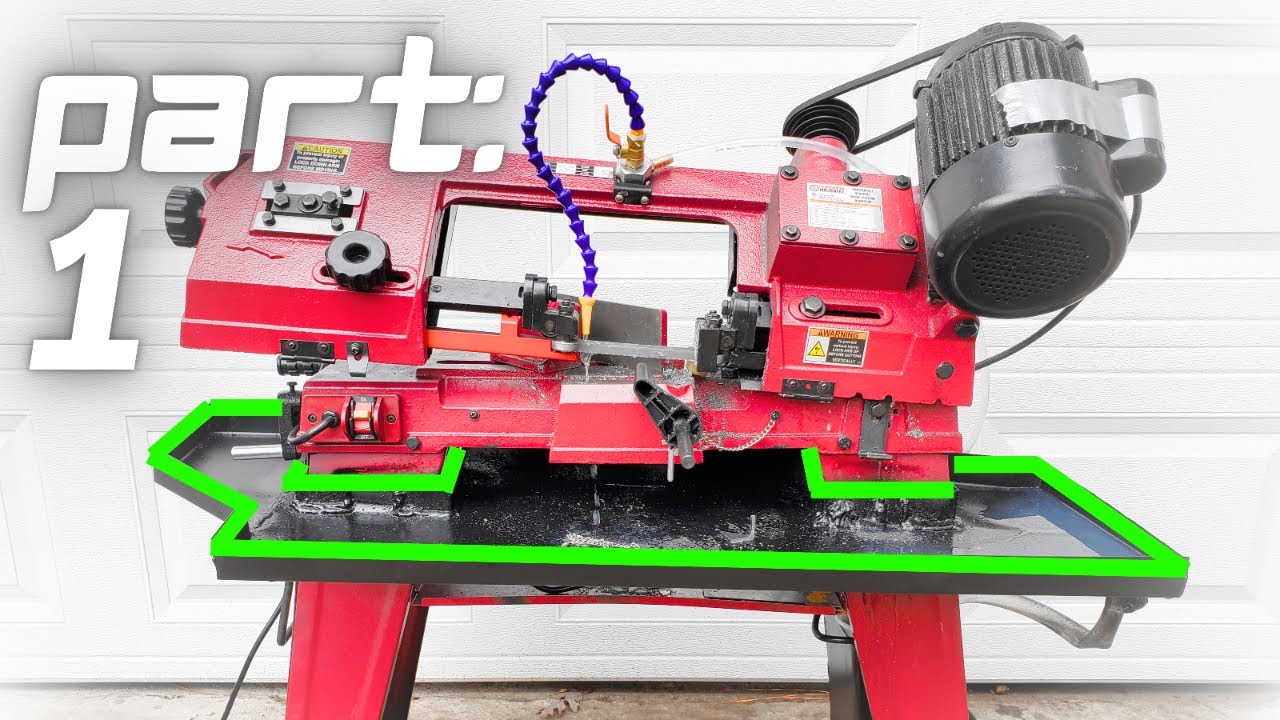 Smoothest cuts under $50 bucks! 4x6 Bandsaw gets a coolant system!!!
