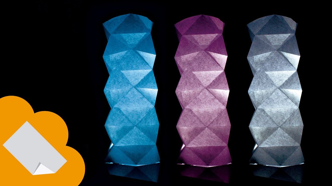 lampara geométrica de papel / Origami