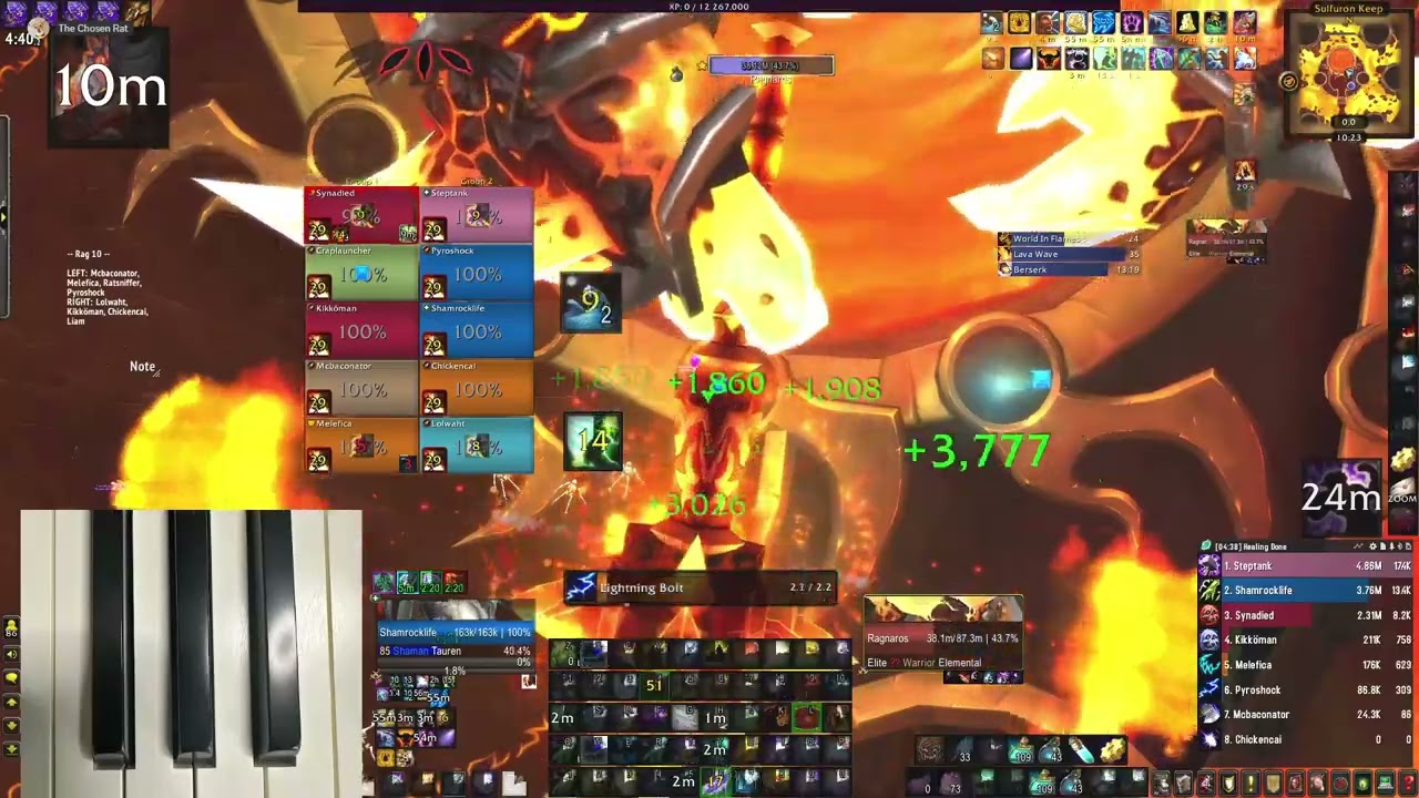 Weekend Sidepiece vs Heroic Ragnaros 10-man (resto shaman POV)