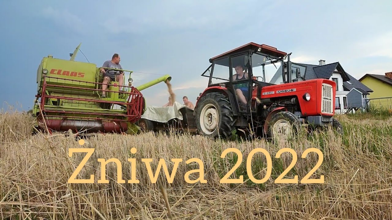 Żniwa 2022 ❤️ Claas Compact 25 🔥 Pszenżyto 🔥 2x Ursus c360 🔥 Małopolska w Obiektywie 🚜🚜