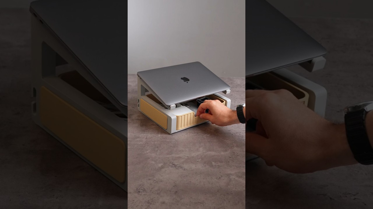 3D Printed Double Laptop Stand with Organizer