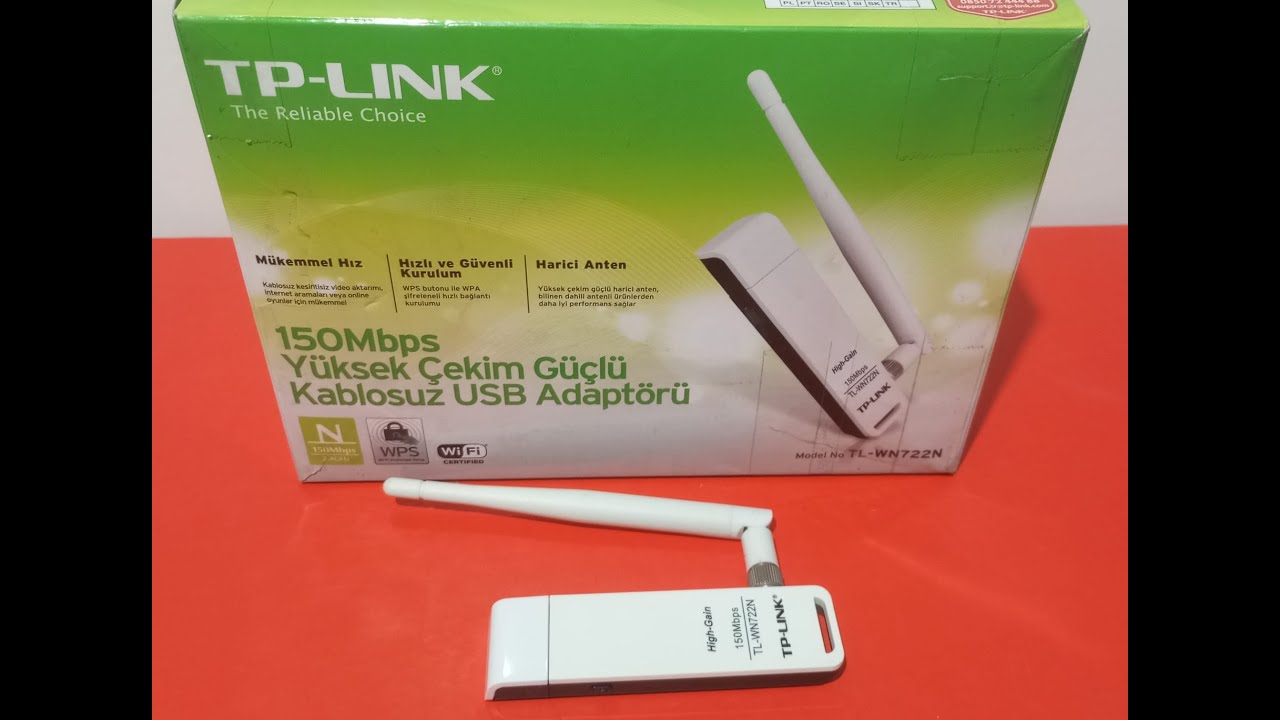 TP LİNK TL WN722N 150 Mbps Yüksek Kazançlı USB WİFİ Adaptör