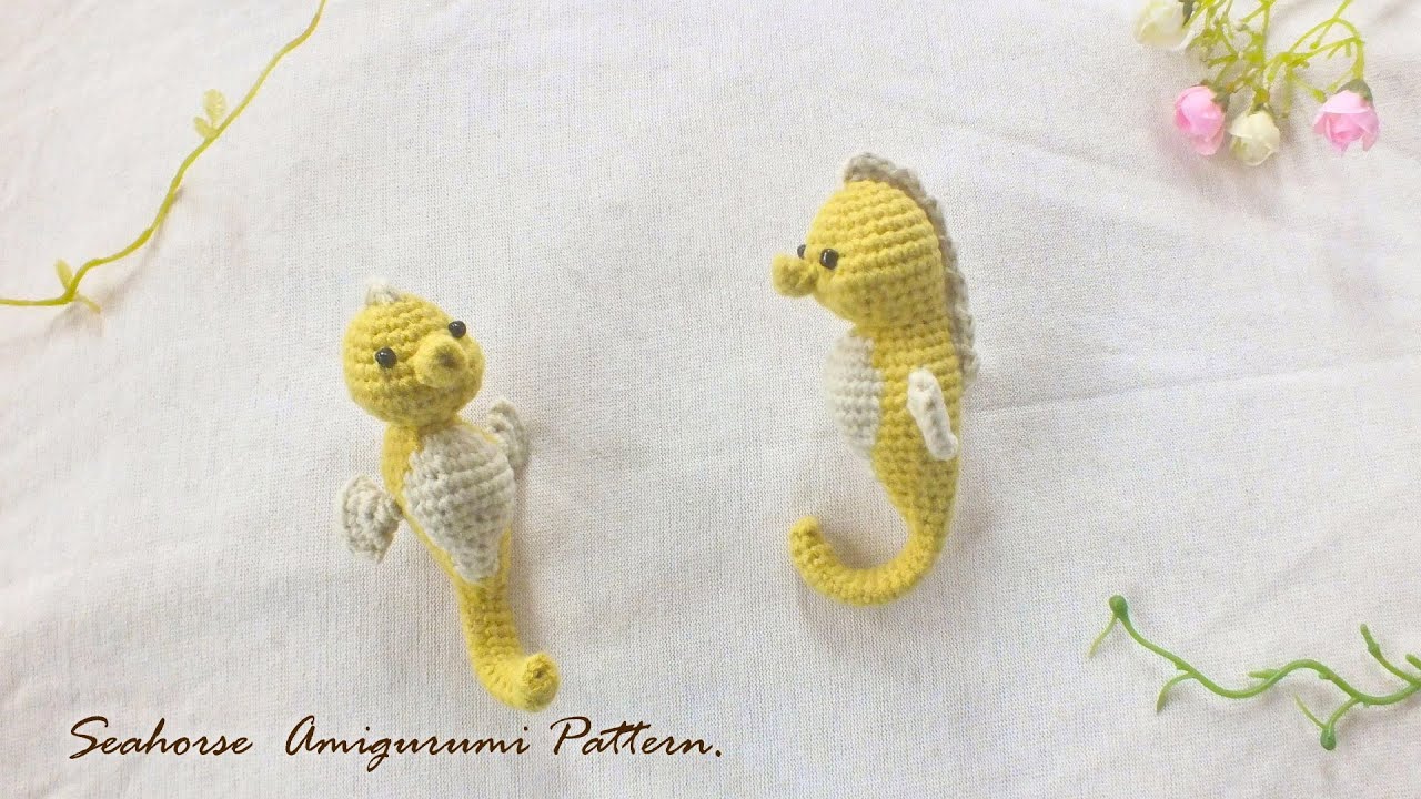 [Keychain] Seahorse Amigurumi : Crochet Pattern แพทเทิร์นโครเชต์ม้าน้ำ
