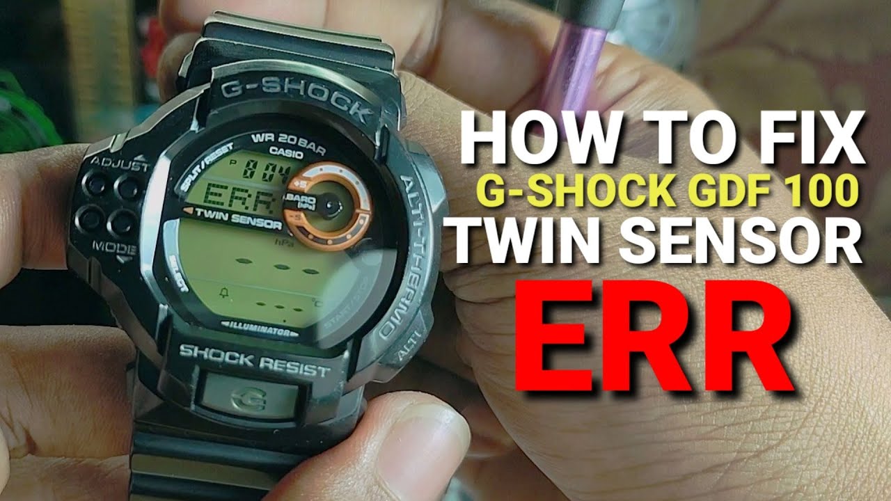G-SHOCK GDF100 sensor ERR begini cara menggantinya 
