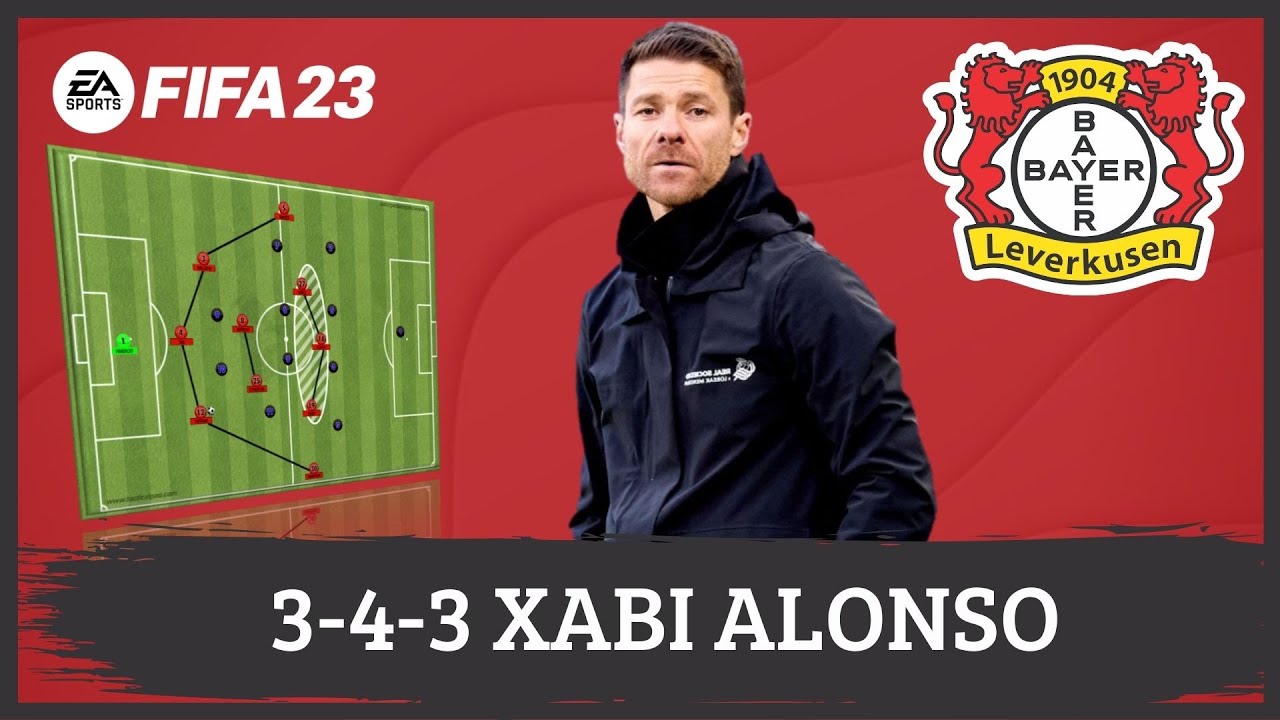 Xabi Alonso 3-4-3 Bayer Leverkusen FIFA 23 |Tácticas|