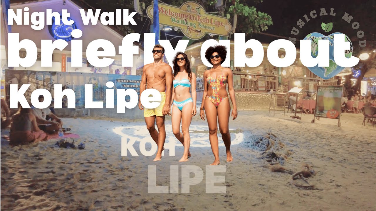 Night Walk on Thailand’s Most Charming Island Street | Koh Lipe