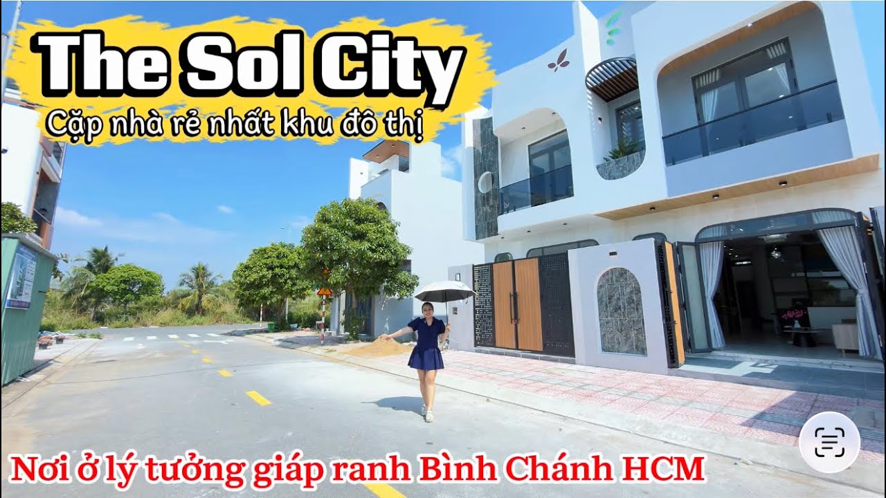🎉 Khu đô thị The Sol City sát chợ Hưng Long, đi chợ đầu mối Bình Điền chỉ 8km cặp nhà giá rẻ nhất 
