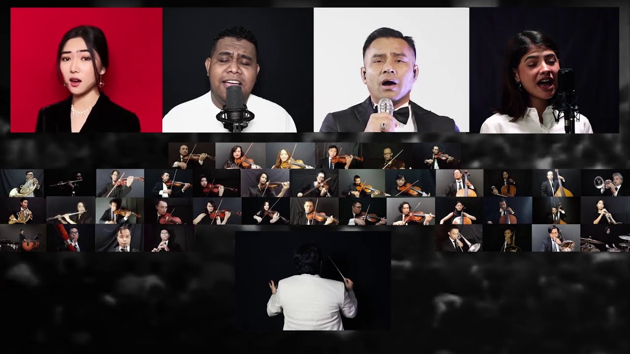 Indonesia Raya - Isyana, Andmesh, Judika, Sara Fajira, Erwin Gutawa Orchestra (Kolaborasi Virtual)