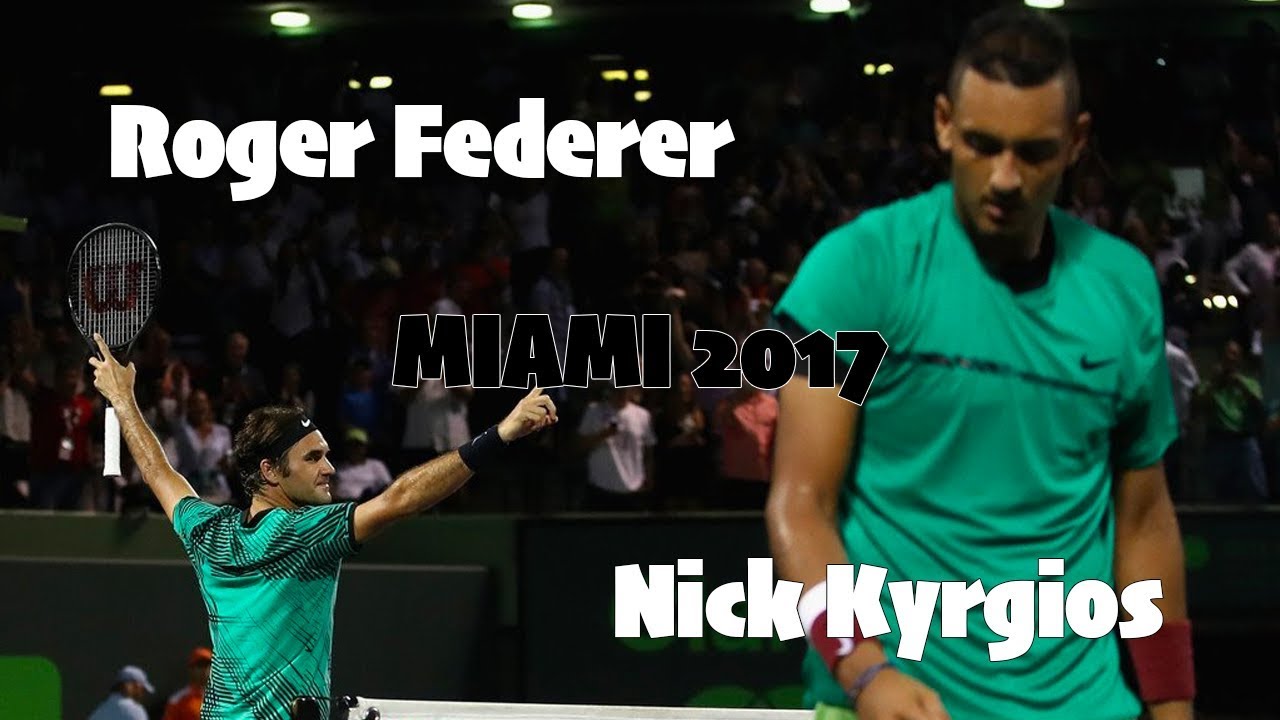 【テニス】【伝説】世紀の大接戦…！ロジャー・フェデラーvsニック・キリオス！【神業】Roger Federer vs Nick Kyrgios Miami 2017 SF