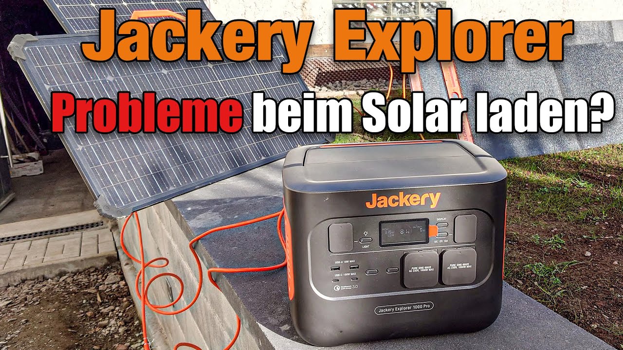 Jackery Explorer 1000 pro mit Solar aufladen! So geht's... (Jackery Explorer 1000 Problems)