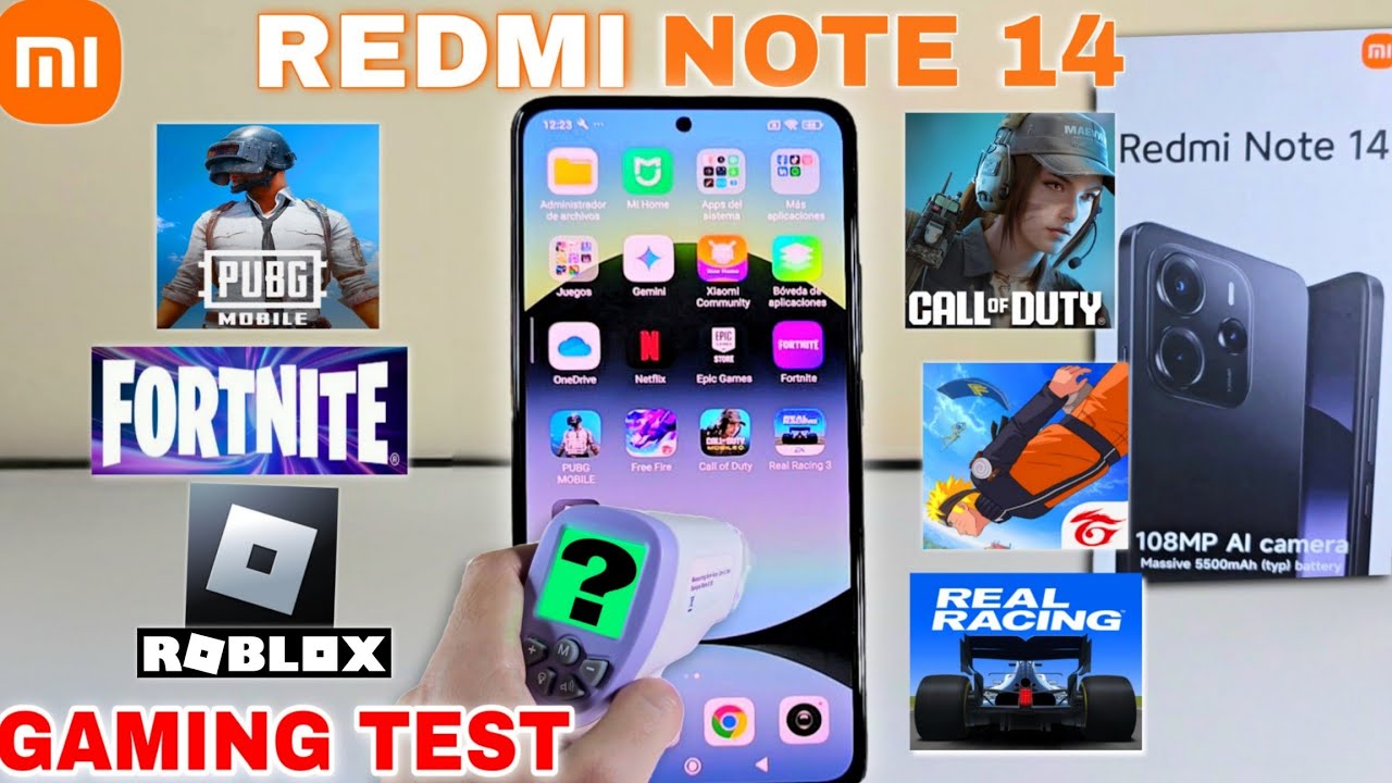 Redmi Note 14 ¡GAMING TEST! Fortnite, ROBLOX, Pubg y Más