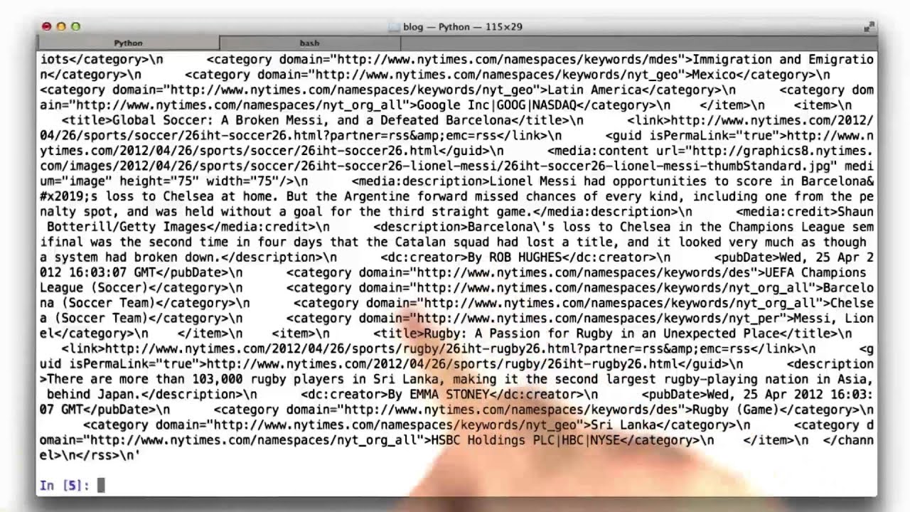 Parsing RSS - Web Development