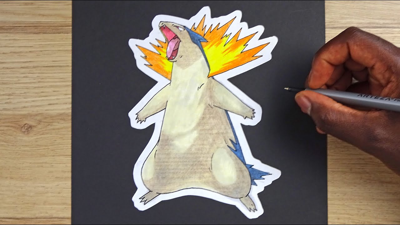 How To Draw TYPHLOSION | POKEMON | Step By Step Tutorial | DeMoose Art